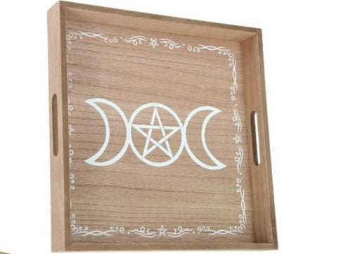 TRIPLE MOON AND PENTACLE TRAY - Dusty Rose Essentials