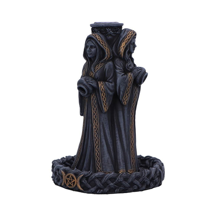 Triple Moon Goddess Backflow Incense Burner - Dusty Rose Essentials