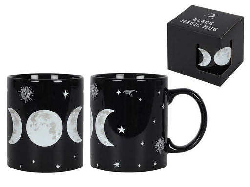 Triple Moon Goddess Black/White Mug in Gift Box - Dusty Rose Essentials