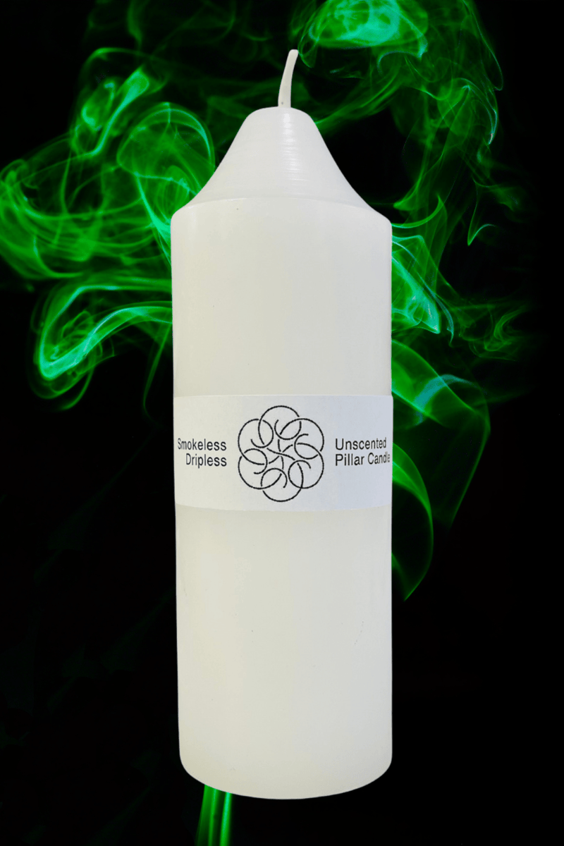 White Pillar Candle 14.5 cm x 5 cm / 30 Hour - Dusty Rose Essentials
