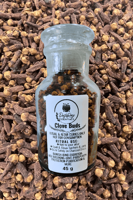 Whole Clove Buds 45 Grams in Apothecary Jar - Dusty Rose Essentials