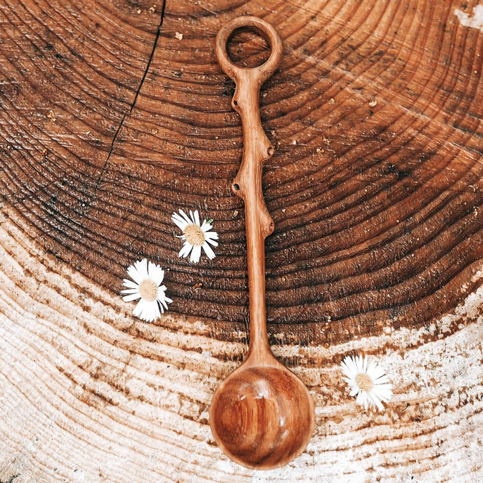 Wooden Branch Hanging Spoon / Bubble Blowing Spoon - Dusty Rose Essentials