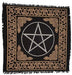 Altar Cloth : Pentacle Black & Gold - Dusty Rose Essentials