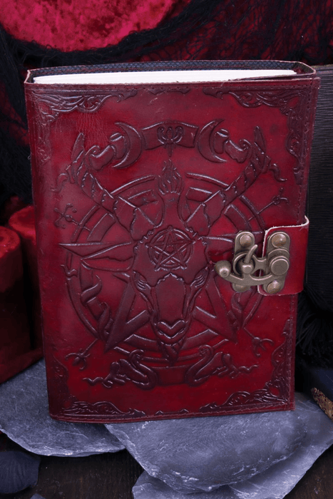 Baphomet Leather Journal - Dusty Rose Essentials