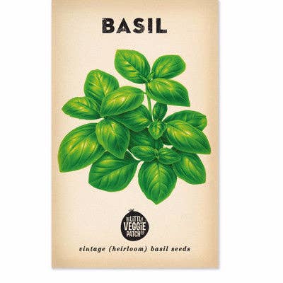 Basil 'Large Sweet Genova' Heirloom Seeds - Dusty Rose Essentials