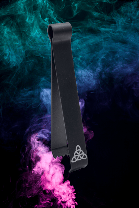 Black Triquetra Charcoal Tongs - Dusty Rose Essentials