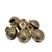 Brass Loose Ghungroo Bells- Pentacle Design - Dusty Rose Essentials