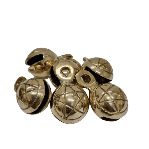 Brass Loose Ghungroo Bells- Pentacle Design - Dusty Rose Essentials