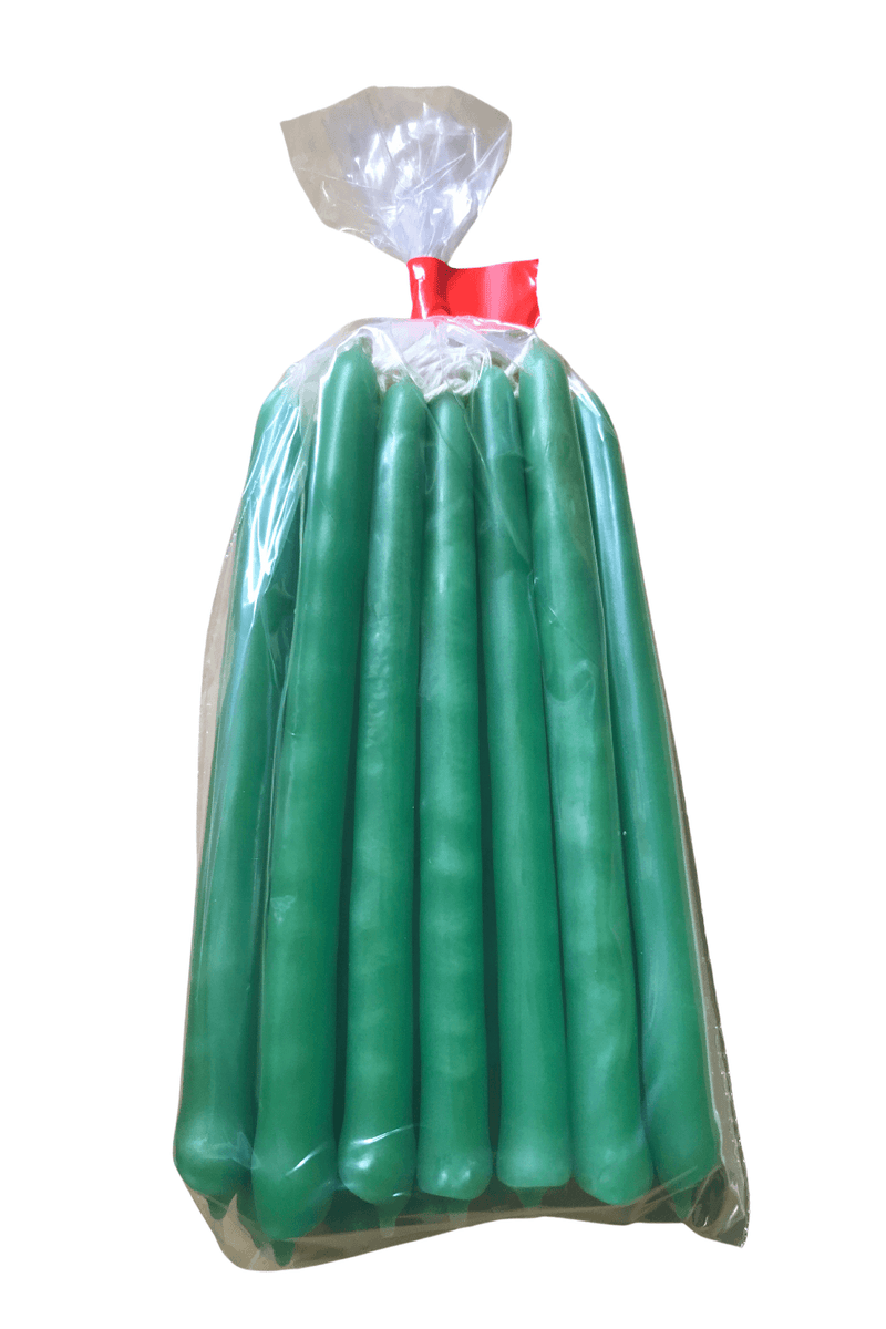 Bulk 20 Pack Green Tiny Taper Spell Candles 2 Hour Burn - Dusty Rose Essentials