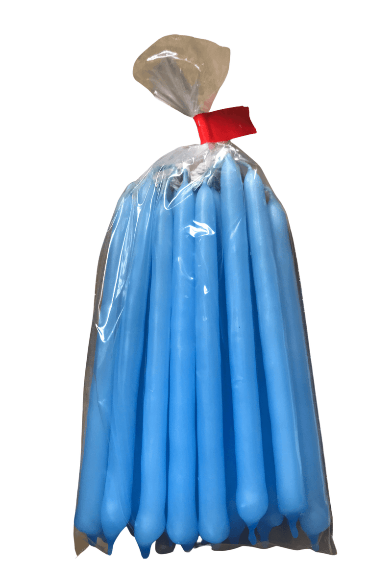 Bulk 20 Pack Light Blue Tiny Taper Spell Candles 2 Hour Burn - Dusty Rose Essentials
