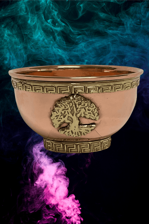Copper Offering Bowl Tree Of Life - Dusty Rose Essentials