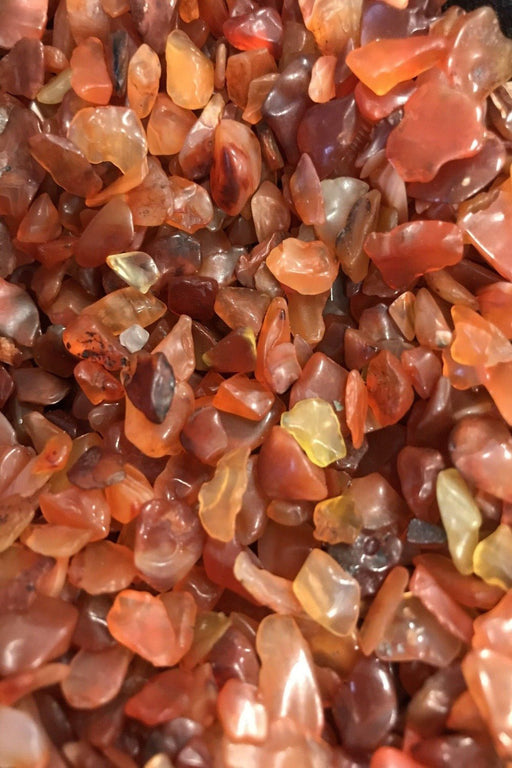 Crystal Chips :  Carnelian 100 grams - Dusty Rose Essentials