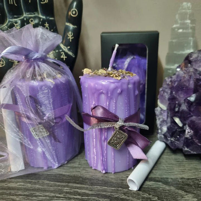 Divination Spell Candle - Dusty Rose Essentials