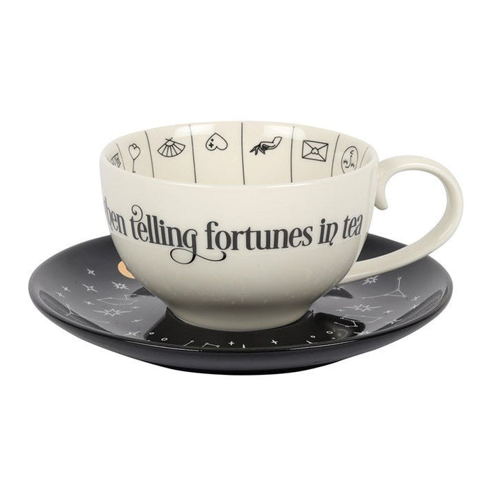 Fortune Telling Ceramic Teacup - Dusty Rose Essentials Witchcraft supplies