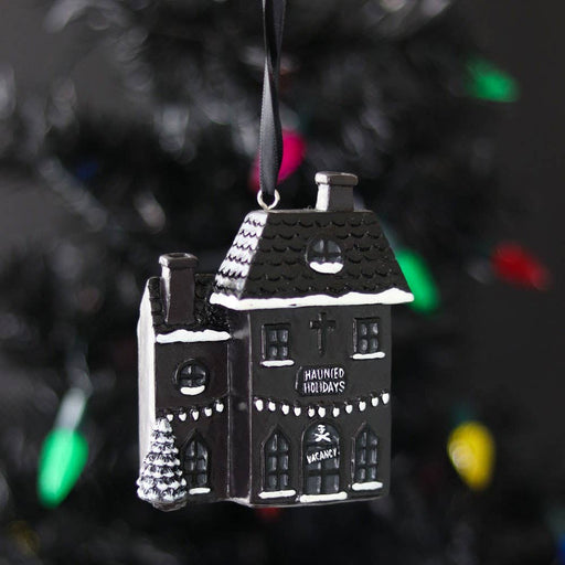 Haunted Holiday House Resin Gothic Christmas Decoration - Dusty Rose Essentials