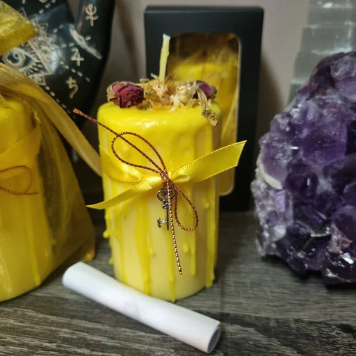 Key To Happiness Spell Candle - Dusty Rose Essentials