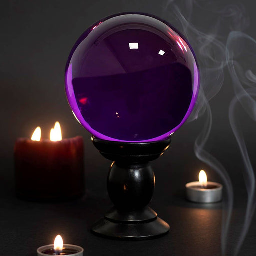 Large Purple Crystal Ball on Stand - Dusty Rose Essentials