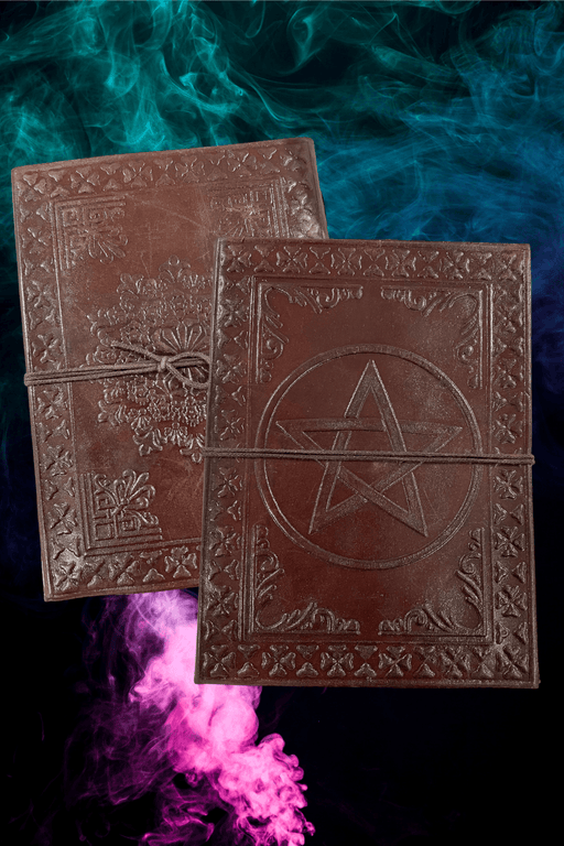 Leather Journal : Pentacle 5 x 7 " - Dusty Rose Essentials