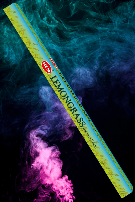 Lemongrass Incense Sticks : HEM 8 Sticks - Dusty Rose Essentials
