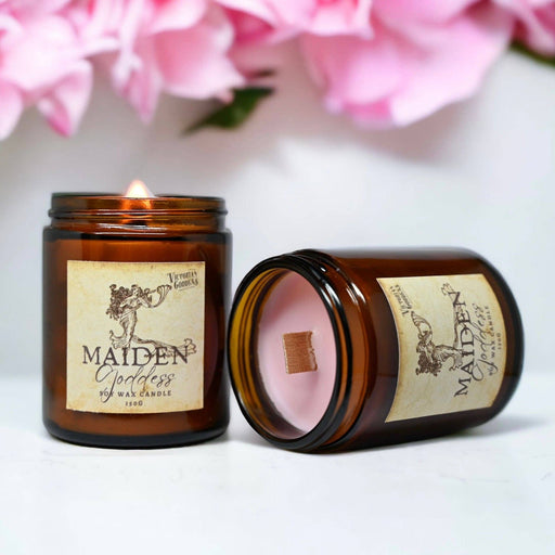 Maiden Goddess Candle 150g ~ Victorian Goddess - Dusty Rose Essentials