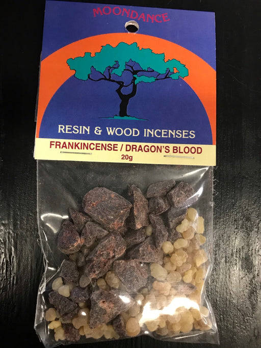 Moondance Resin & Wood Incense : Frankincense & Dragon's Blood Granules 20 g - Dusty Rose Essentials