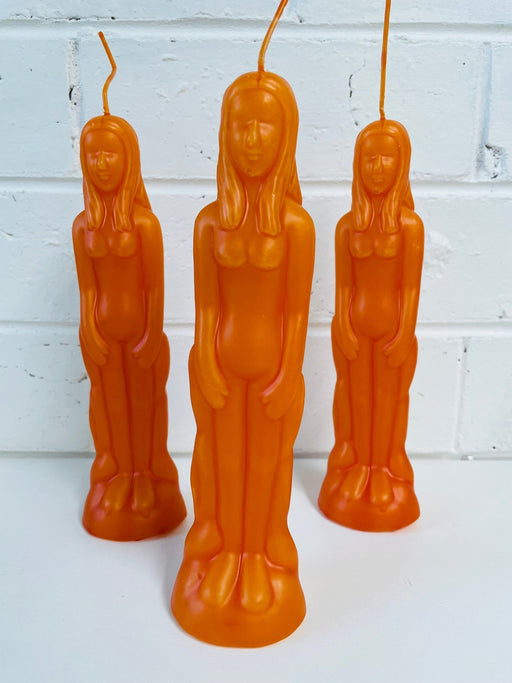 Orange Female Figure Spell and Ritual Candle - Dusty Rose Essentials