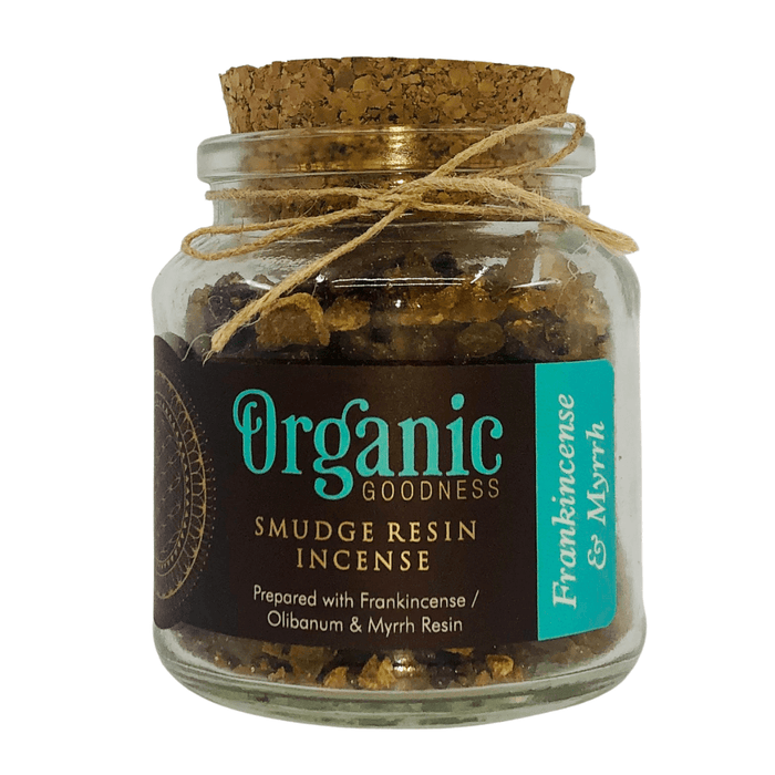 Organic Goodness Smudge Resin Incense ~ Frankincense & Myrrh 100g - Dusty Rose Essentials