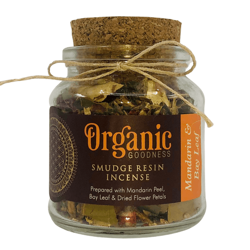 Organic Goodness Smudge Resin Incense ~ Mandarin Bay Leaf 40 g - Dusty Rose Essentials