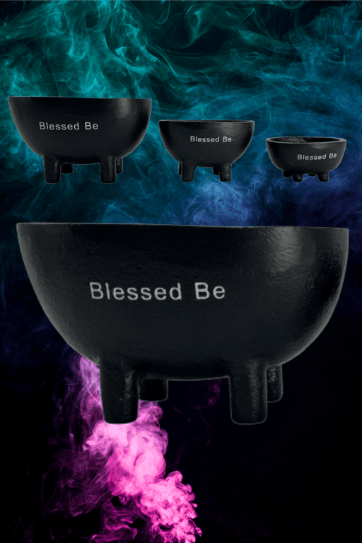 Oval Cauldron 3 piece set ~ Blessed Be - Dusty Rose Essentials