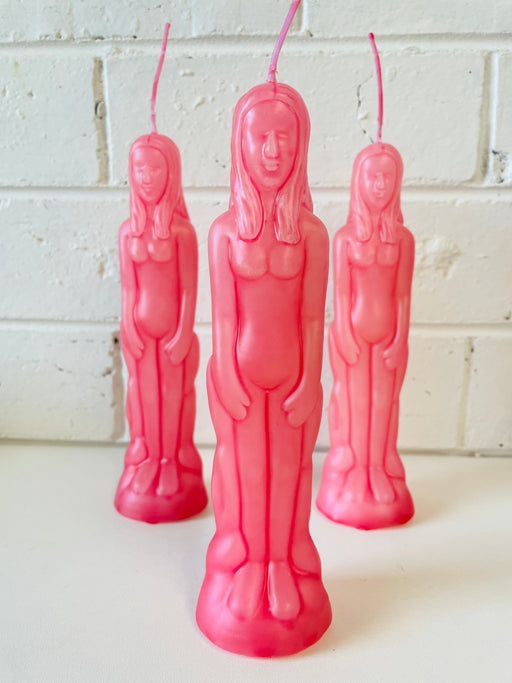 Pink Female Figure Spell and Ritual Candle - Dusty Rose Essentials