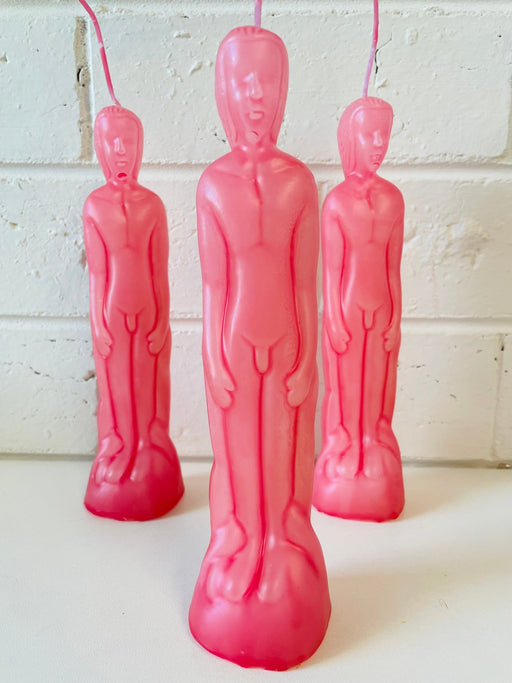 Pink Male Figure Spell and Ritual Candle - Dusty Rose Essentials