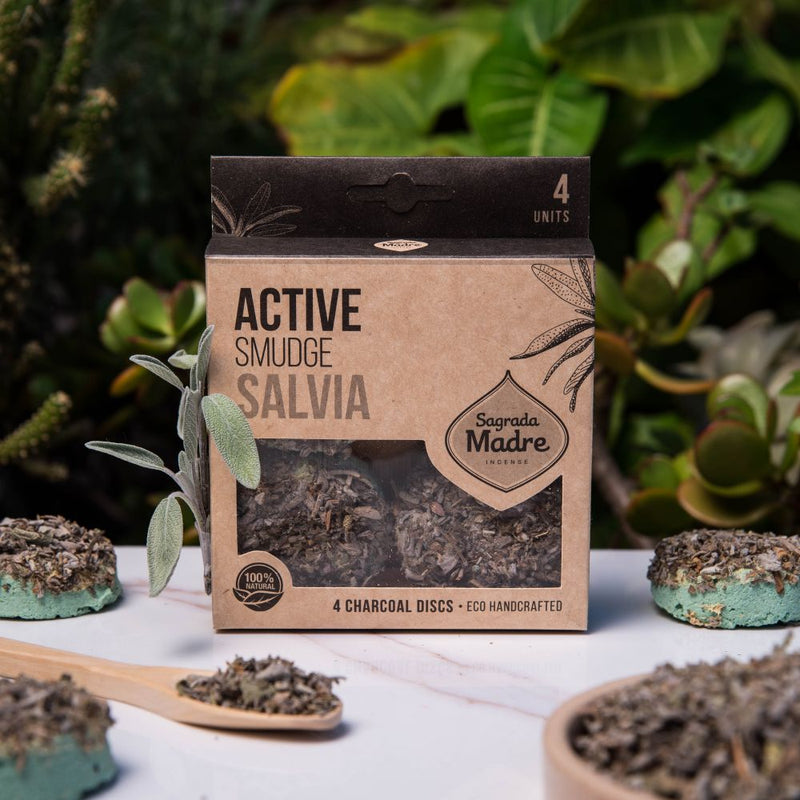 Sagrada Madre Active Smudge~ Salvia-White Sage - Dusty Rose Essentials