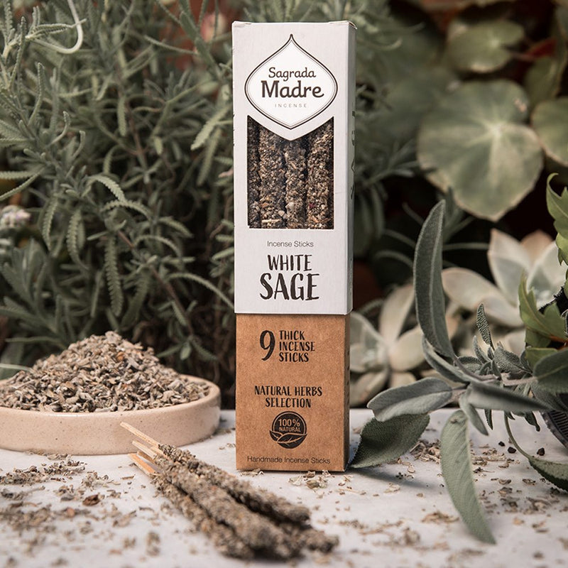 Sagrada Madre Natural Herbs & Flowers Incense- White Sage - Dusty Rose Essentials