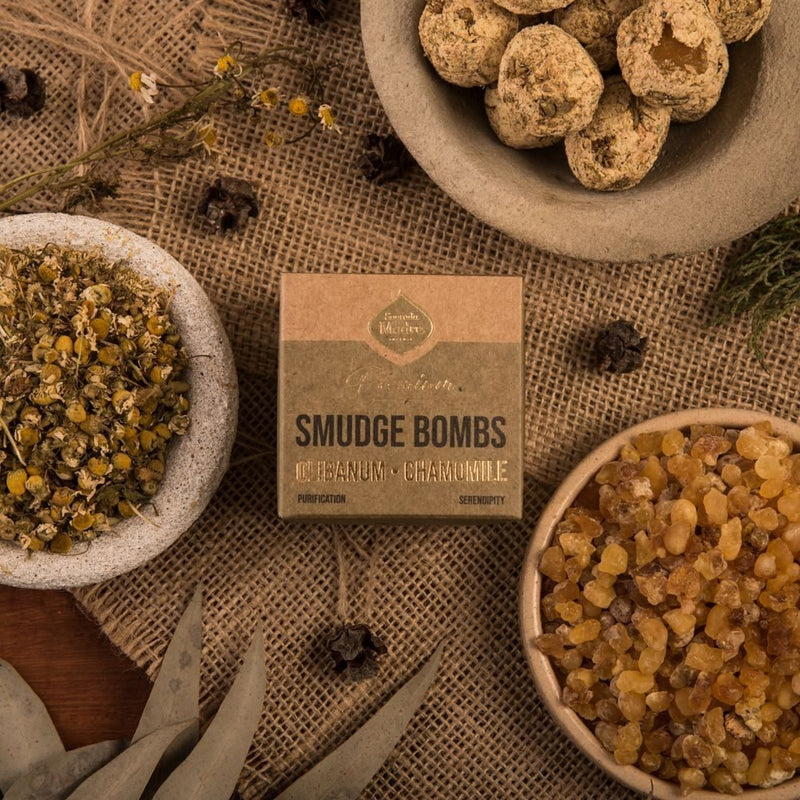 Sagrada Madre Premium Smudge Bomb ~ Olibanum & Chamomile - Dusty Rose Essentials