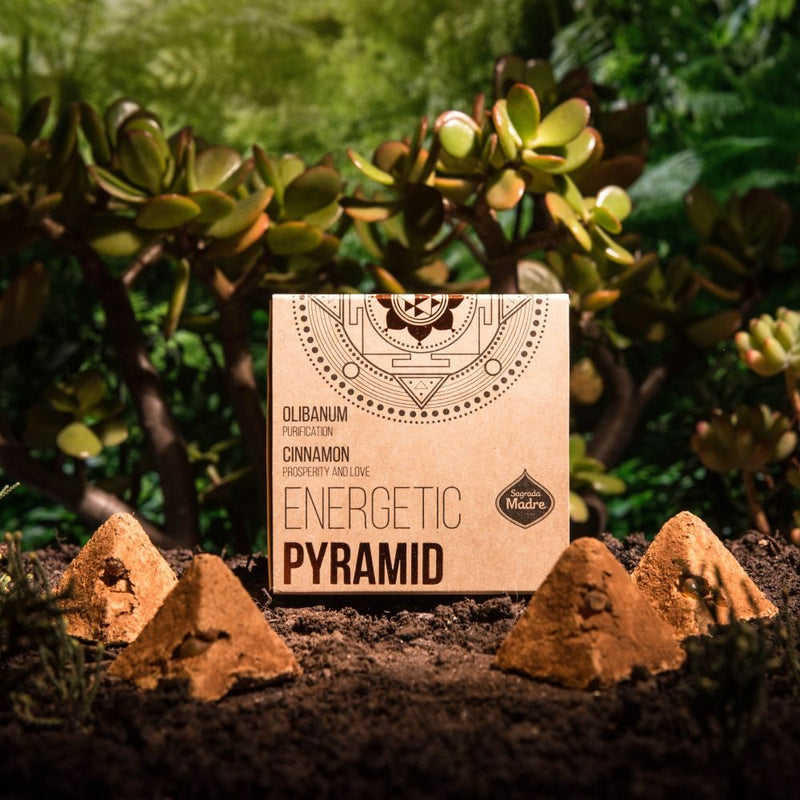 Sagrada Madre Sacred Geometry Energetic Pyramid~ Olibanum & Cinnamon - Dusty Rose Essentials