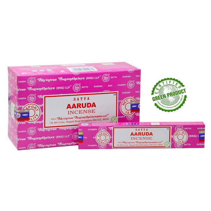 Satya Aaruda Incense Sticks Individual & Bulk Pack Options - Dusty Rose Essentials