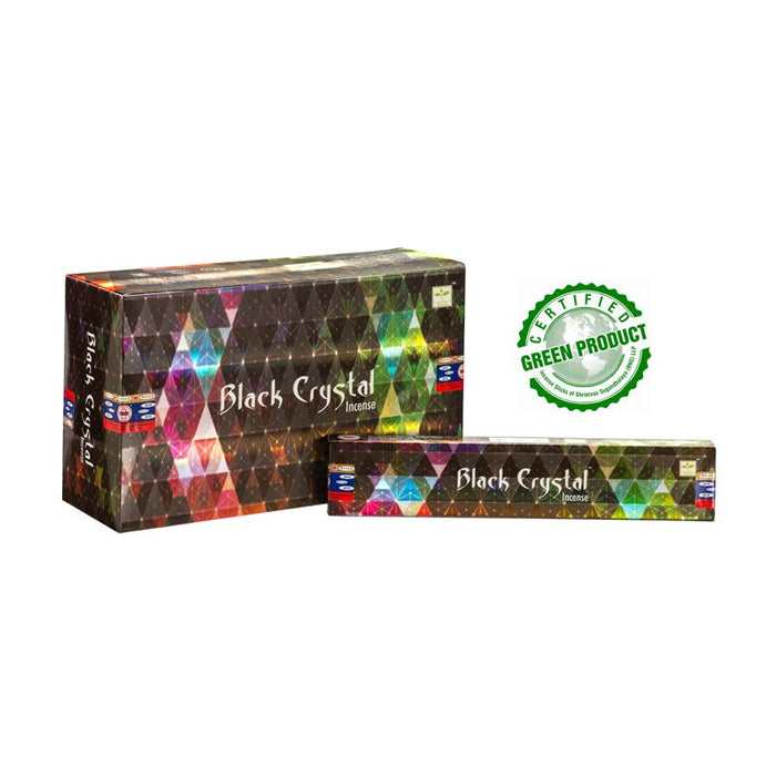 Satya Black Crystal Incense Sticks Individual & Bulk Pack Options - Dusty Rose Essentials