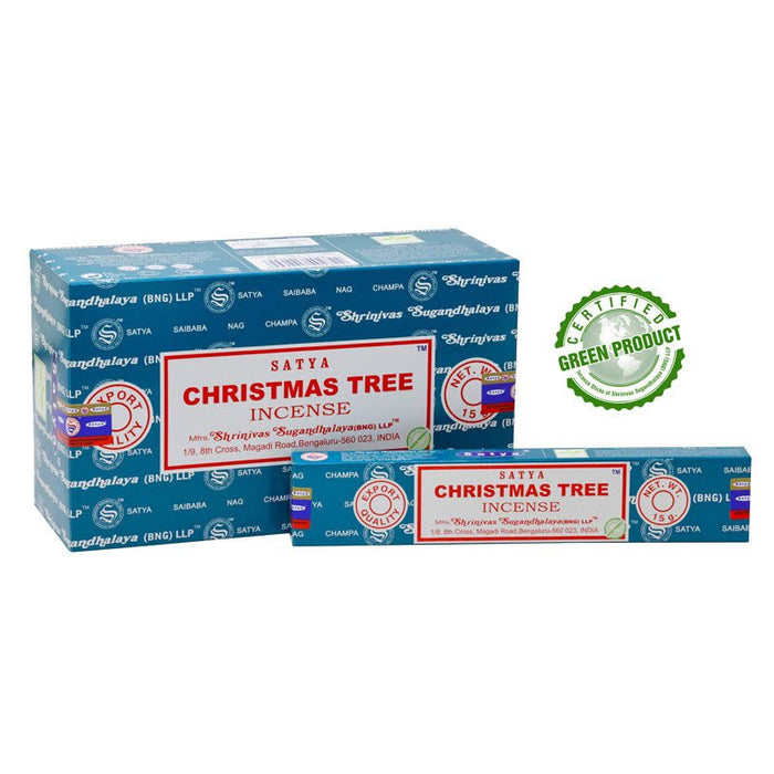 Satya Christmas Tree Incense Sticks Individual & Bulk Pack Options - Dusty Rose Essentials