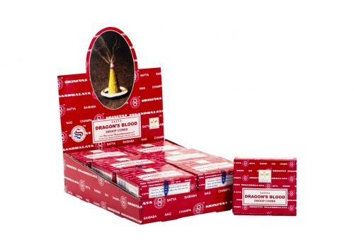 Satya Dragon's Blood Dhoop Incense Cones - Dusty Rose Essentials
