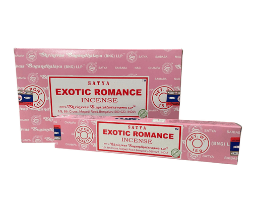 Satya Exotic Romance Incense Sticks Individual & Bulk Pack Options - Dusty Rose Essentials