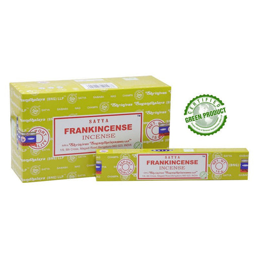 Satya Frankincense Incense Sticks Individual & Bulk Pack Options - Dusty Rose Essentials