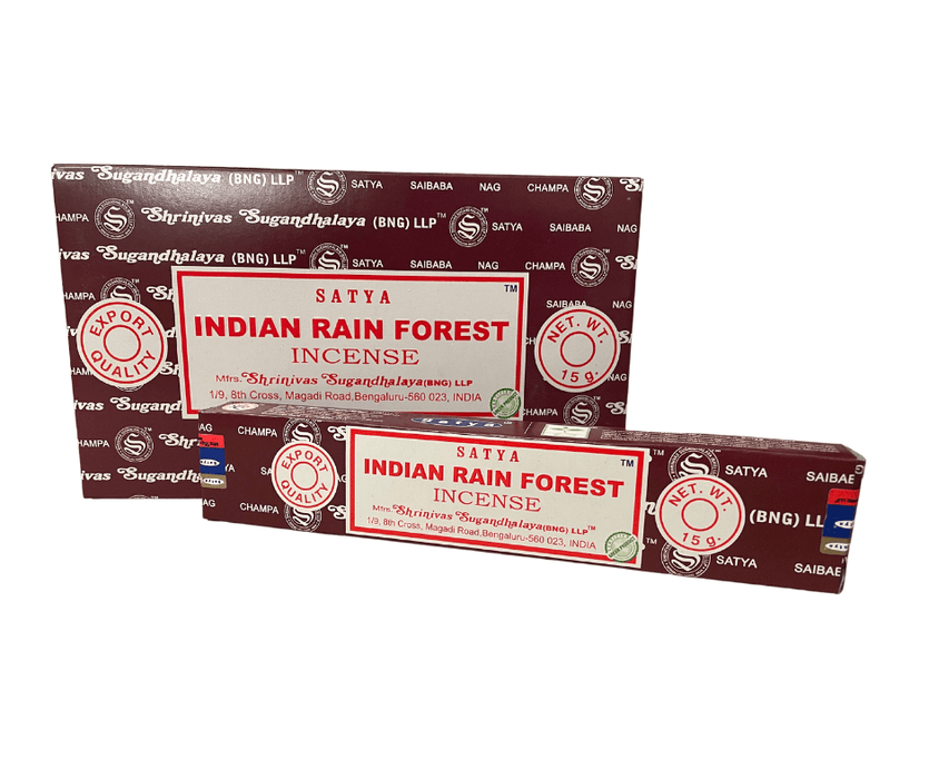 Satya Indian Rain Forest Incense Sticks Individual & Bulk Pack Options - Dusty Rose Essentials