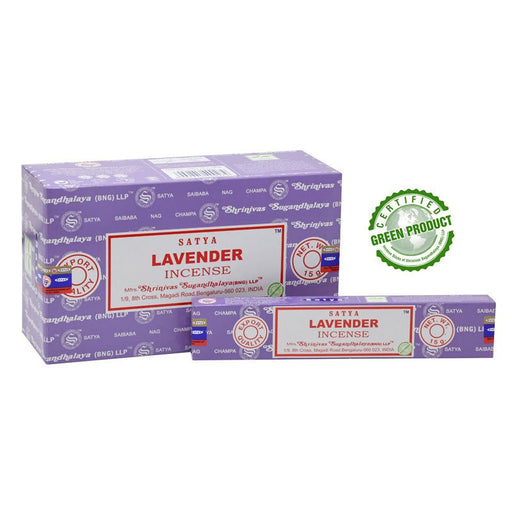 Satya Lavender Incense Sticks Individual & Bulk Pack Options - Dusty Rose Essentials