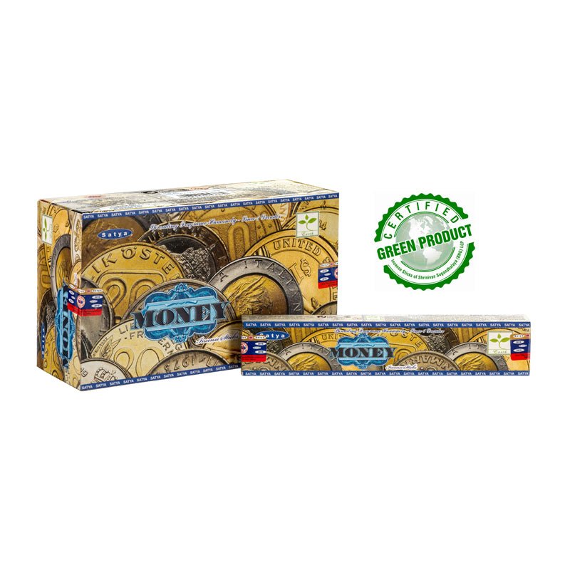 Satya Money Incense Sticks Individual & Bulk Pack Options - Dusty Rose Essentials