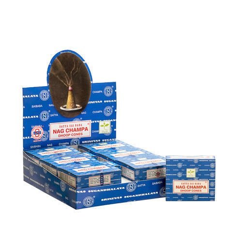 Satya Nag Champa Dhoop Incense Cones - Dusty Rose Essentials
