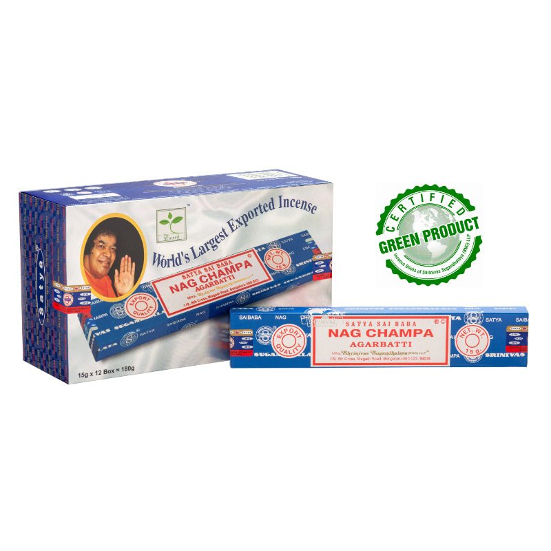 Satya Nag Champa Incense Sticks Individual & Bulk Pack Options - Dusty Rose Essentials