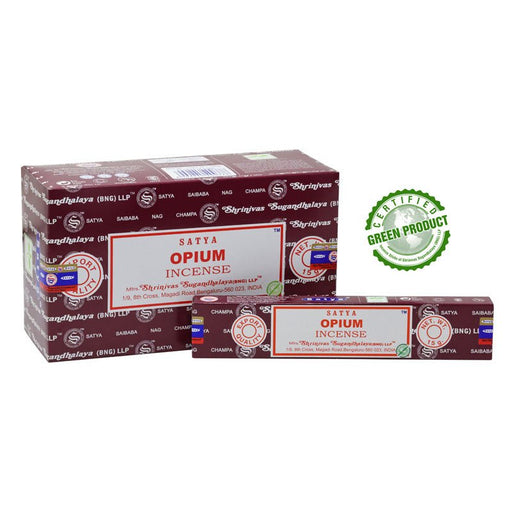 Satya Opium Incense Sticks Individual & Bulk Pack Options - Dusty Rose Essentials