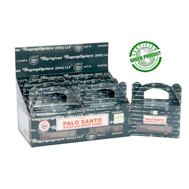 Satya Palo Santo Backflow Dhoop Incense Cones - Dusty Rose Essentials
