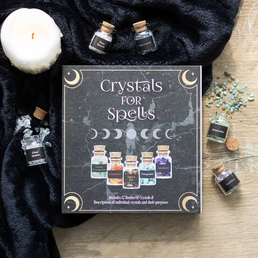 SECONDS Crystals for Spells Crystal Chip 12 Bottle Gift Set - Dusty Rose Essentials