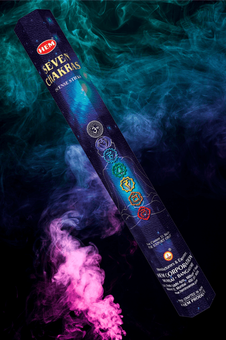 Seven Chakras Incense Sticks by HEM ~ 20 Sticks - Dusty Rose Essentials